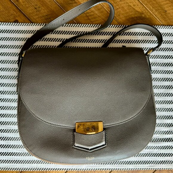 Celine Medium Trotteur Bag in Grey - Picture 9 of 10